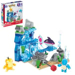 MEGA Pokémon Building Toys Set Aquatic Adventure with 319 Pieces, 2 Poseable Characters, for Kids, HXF79