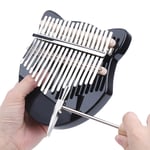 (Black)17‑Key Kalimba Thumb Keyboard Instrument With Bag And Tuning Hammer X DTS