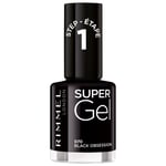 Vernis À Ongles Super Gel Intense Black Rimmel - Le Vernis À Ongles De 12ml