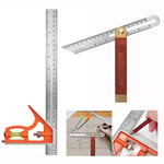 CAMWAY Carpentry Squares with 12 inch/30cm Combination Square and 9 inch/23cm Sliding Bevel, Metric and Imperial Measurement Combination Ruler and Adjustable Bevel Gauge for Woodworking DIY Furniture