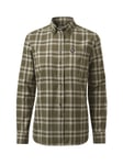 Chevalier Teal Light Flanellskjorte Dame, 46W, Olive Green Checked