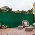 Idmarket - Brise vue ultra résistant 2 x 10 m vert 400 gr/m² haut de gamme