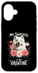 Coque pour iPhone 16 Roses Flowers Valentine's Day Samoyed Dog Sammies