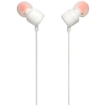 JBL T110 Wired In-Ear Headphones - White JBLT110WHT