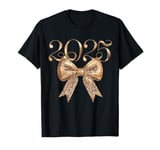 Happy New Year 2025 Gold Eve Party Family Xmas T-Shirt