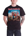 Official Iron Maiden T Shirt Trooper Album Cover Band Logo Mens New Black L