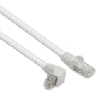 Câble Ethernet RJ45 UTP Coudé 90° Catégorie 5e,1 Gbit/s,Connecteurs Dorés,Idéal pour Ordinateurs,Smart TV,Consoles de Jeux (3 m)(Q234)