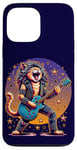 Coque pour iPhone 13 Pro Max Drôle Chat Rockstar Guitare Joueur Cheveux Métal Glam Rock Band