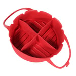 Basket for CECOTEC Air Fryer Cecofry 6000 Silicone Round Silicone Red 4 Section