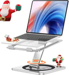 Support Ordinateur Portable Rotation 360°,Support Pc Portable Bureau Reglable E Refroidissement Rapide,Pour Travail D'Equipe Laptop Stand Ergonomique,Compatible Avec Tous Laptops 10-16