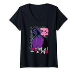 Womens Squid Game Front Man Begin The Next Game Light Print V-Neck T-Shirt