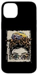 iPhone 14 Plus Monster Trucks Smashers Jam Hot Messy Bun Hair Leopard Case