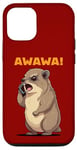 Coque pour iPhone 12/12 Pro Appel téléphonique en colère de Rock Hyrax Awawa Funny Groundhog Dassie