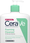 CeraVe Foaming Cleanser for Normal to Oily Skin 1 Litre with Niacinamide and 3