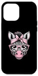 iPhone 12 Pro Max Zebra Pink Bandana Glasses Case