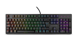 Ozone Alliance USB QWERTY Espagnole Noir - Claviers (avec Fil, USB, Clavier mécanique, QWERTY, LED RGB, Noir)