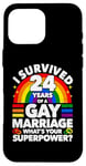 iPhone 16 Pro Max 24th Wedding Anniversary 24 Years Gay Marriage Husband Case