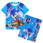 Sonic The Hedgehog Boy Baddräkt Badkläder Barn T-shirt Shorts Set - Perfet Blue 120CM