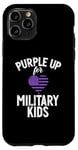 Coque pour iPhone 11 Pro Purple Up pour enfants militaires Army Purple Military Child