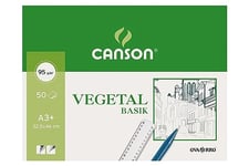 Guarro Canson 200400713 Cahier 50 feuilles papier végétal A3+ 90 g