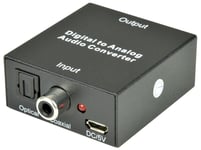 Digital Optical Coaxial Cable Toslink to Analog Audio Converter Adapter RCA AUX