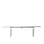 Cassina - W01 Doge, Table, Steel Base, Smoked Anthracite Glass Top, Rectangular, 220x110 - Matbord - Carlo Scarpa - Svart - Glas/Metall