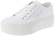 Calvin Klein Jeans Women Cupsole Trainers, White (Bright White), 6 UK