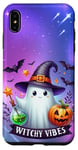 Coque pour iPhone XS Max Ghost Halloween Witchy Boo Trick Treat Ghost Pumpkin Vibes