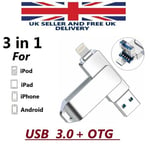 64/128/256/512gb Usb 3.0 Flash Drive Pen Memory Stick For Iphone Ipad Android Pc