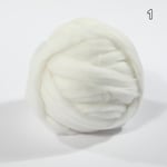 Bulky Wool Garn Chunky Arm Stickning Supermjuk jätteboll Rovin - Perfet White