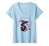 Womens Little Girl, Are You A Good Witch Or A Bad Witch? V-Neck T-Shirt