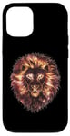 Coque pour iPhone 13 Or Galaxie Roi Lion des Animaux d'Afrique