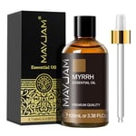 MAYJAM Huile Essentielle de Myrrhe 100ML de Haute Qualité pour Diffuseur, Humidificateur, DIY, Home, Wardrobes