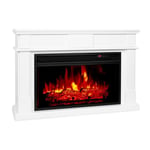 Electric Fireplace and Surround 2000W Electric Fire Stove LED Flames Timer White