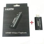 Mini boîtier d'enregistrement audio et vidéo,HDMI 1080p vers USB 2.0,carte d'acquisition portable,1 voie,convertisseur pour ordinateur,compatible Wi - Type with Box #B