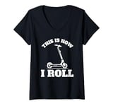 Womens Best Stunt Scooters Art For Men Women Best Rider Enthusiast V-Neck T-Shirt