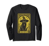 The Witch Cat Halloween Vintage Gothic Tarot Card Long Sleeve T-Shirt