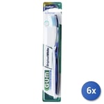 6x Gum Brosse à Dents Original Blanc Moyenne