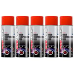 5X Promatic Red High Temperature Spray Paint Aerosol Auto Multi Purpose 400ml