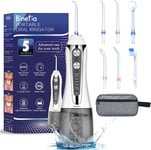 Water Flosser for Teeth Cordless with 5 Modes, Binefia 360° Rotation Oral IPX7 &