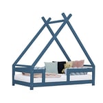 Benlemi Lit cabane Enfant TAHUKA 80 x 160 Bleu Marine