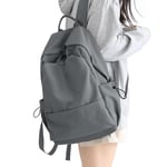 HYC00 Sac à Dos Scolaire College Cartables Fille Garçons Sac d'école pour 15.6 Pouce Laptop Sac à Dos College Imperméable Sac Ecole Adolescent Casual Daypacks pour Scolaire Voyage Travail,Gris