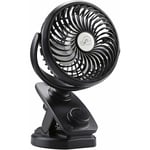 Start - Ventilateur à piles, ventilateur oscillant usb avec batterie rechargeable de 4000 mAh, mini ventilateur portable pour poussette, voiture,