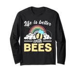 Life Is Better With Bees Rainbow Long Sleeve T-Shirt