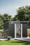 8.5 ft W x 4.2 ft D Garden Metal Storage Shed with Lockable Sliding Doors