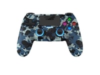 DragonShock - MIZAR BT - Wireless Controller Blue Camo for PS4, PC, Mobile