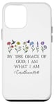 Coque pour iPhone 12 mini By the Grace of God I am What I Am Verse 1 Corinthians 15:10