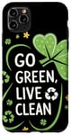 Coque pour iPhone 11 Pro Max Go Green - Live Clean - Shamrock Vintage Recycling