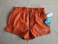 Puma Herren Short Swim Shorts Lined Quick Dry, Men's XS Chilled Powder Orange