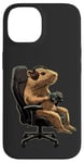 Coque pour iPhone 14 Capybara Gamer Casque de jeu vidéo pour adolescents et joueurs de jeux